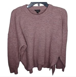 TOPSHOP long Sleeve Sweater purple open cable knit size US 10